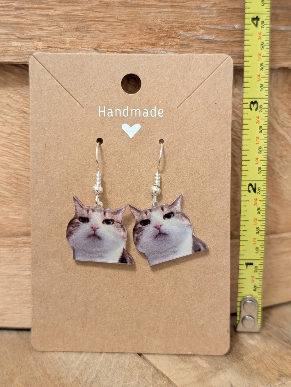 Cat Meme Earrings NEW